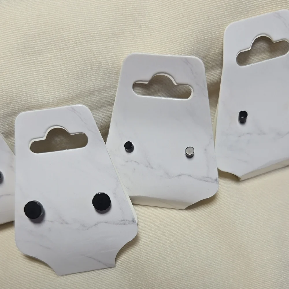 Black Stud Earrings Set Of Five